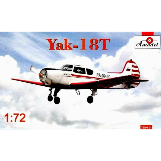 Amodel 72303 - 1/72 Yakovlev Yak-18T Russian Aircraft (PE parts) scale model