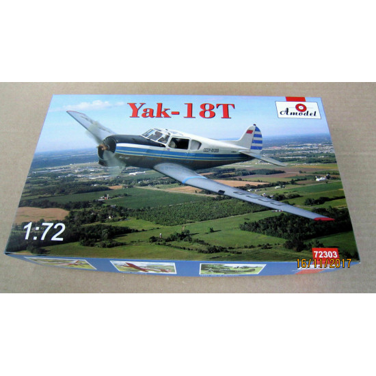 Amodel 72303 - 1/72 Yakovlev Yak-18T Russian Aircraft (PE parts) scale model