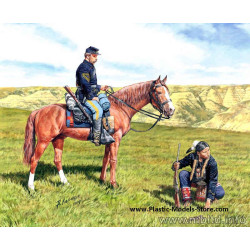 U.S. Civil War Series: Yankee Scout and Tracker 2 horses 2  figures 1/35 Master Box 3549
