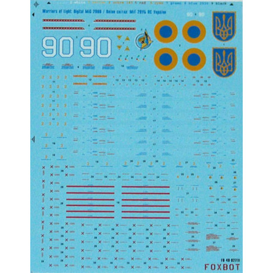 digital camouflage Ukranian Air Forces Foxbot 48-027 Decals 1/48 MiG-29UB