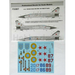 Foxbot 48-035 - Decals 1/48 For Ukrainian Foxbats MiG-25PDS Air Force Military