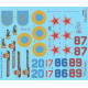 Foxbot 48-035T - 1/48 Decals for Ukrainian Foxdats: MIG-25PDS and Stencils Scale