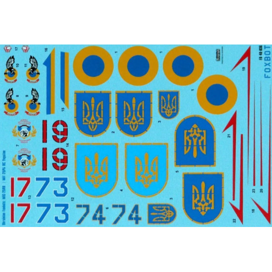 Us Stock Foxbot 48-036 - 1/48 Decals For Ukrainian Foxbats Mig-25rb Accessories Scale Us Stock Foxbot 48-036 - 1/48 Decals For Ukrainian Foxbats Mig-25rb Accessories Scale