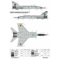 Us Stock Foxbot 48-036 - 1/48 Decals For Ukrainian Foxbats Mig-25rb Accessories Scale