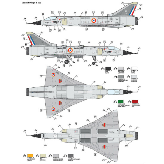 French Dassault Mirage III V-01 1/72 ModelSvit 72023