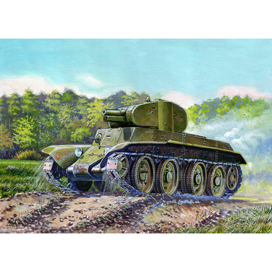BT-7 WW2 Soviet experimental tank (with 76.2mm gun) 1/72 UMT 668