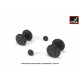 Yak-28 wheels w/ weighted tires 1/48 Armory AW48037