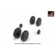 Yak-28 wheels w/ weighted tires 1/48 Armory AW48037