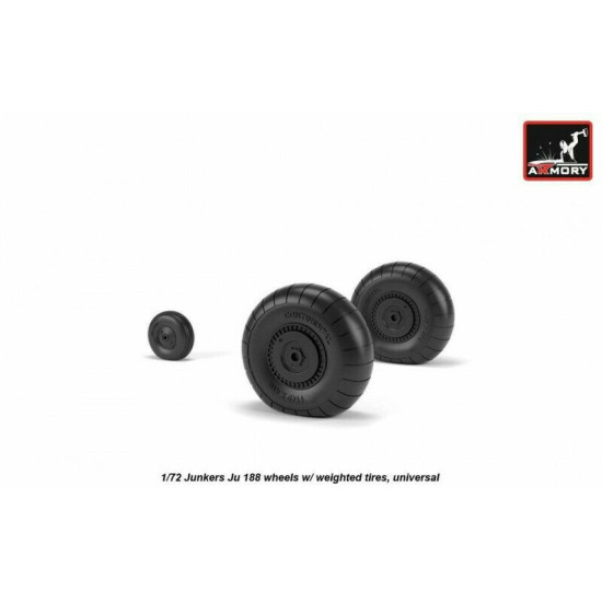 Junkers Ju 188 wheels w/ weighted tires 1/72 Armory AW72203