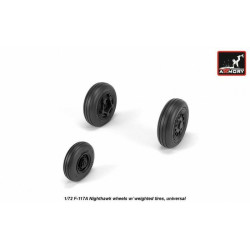 F-117A wheels w/ weighted tires 1/72 Armory AW72325