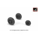 F-117A wheels w/ weighted tires 1/72 Armory AW72325