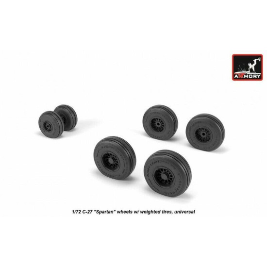 C-27 Spartan wheels w/ weighted tires 1/72 Armory AW72505