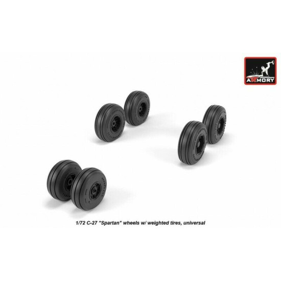 C-27 Spartan wheels w/ weighted tires 1/72 Armory AW72505