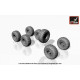 KrAZ-255B off-road truck wheels w/ weighted VI-3 tires 1/72 Armory AC7335