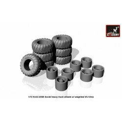 KrAZ-255B off-road truck wheels w/ weighted VI-3 tires 1/72 Armory AC7335