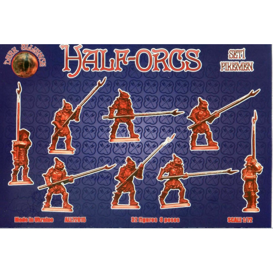 Alliance 72015 - 1/72 Half-Orcs, Set 1, (Fantasy Series), scale plastic model