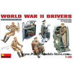 WORLD WAR II DRIVERS 6 FIGURES WWII PLASTIC MODEL KIT SCALE 1/35 MINIART 35042