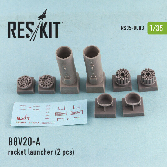 Rocket Launcher B8V20- 2 pcs 1/35 Reskit RS35-0003