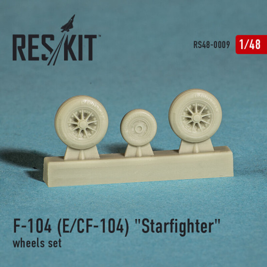 Resin wheels set for F-104 (E) and CF-104 Starfighter 1/48 Reskit RS48-0009