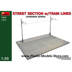 STREET SECTION w/TRAM LINES diorama 1/35 Miniart 36040