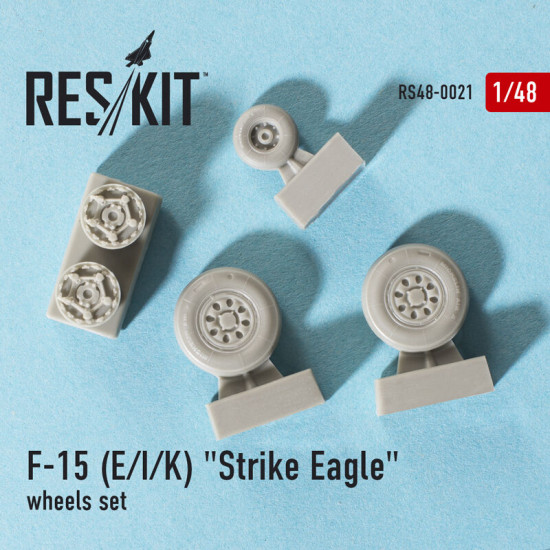 Resin wheels set for McDonnell Douglas F-15 (E/I/K) 1/48 Reskit RS48-0021