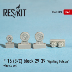 Resin wheels set for F-16 B/C block 29-39 Fighting Fa 1/48 Reskit RS48-0024