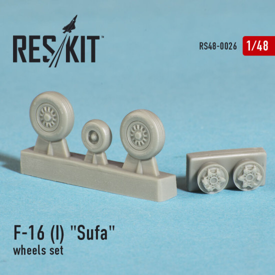 Resin wheels set for General Dynamics F-16 (I) Sufa 1/48 Reskit RS48-0026