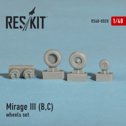 Dassault Mirage III (B,C) wheels set 1/48 Reskit RS48-0028