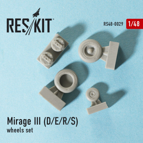 Dassault Mirage III (D/E/R/S) wheels set 1/48 Reskit RS48-0029