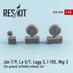 Resin wheels set Jak-7/9, La-5/7, Lagg-3, I-185, MiG-3 1/48 Reskit RS48-0030