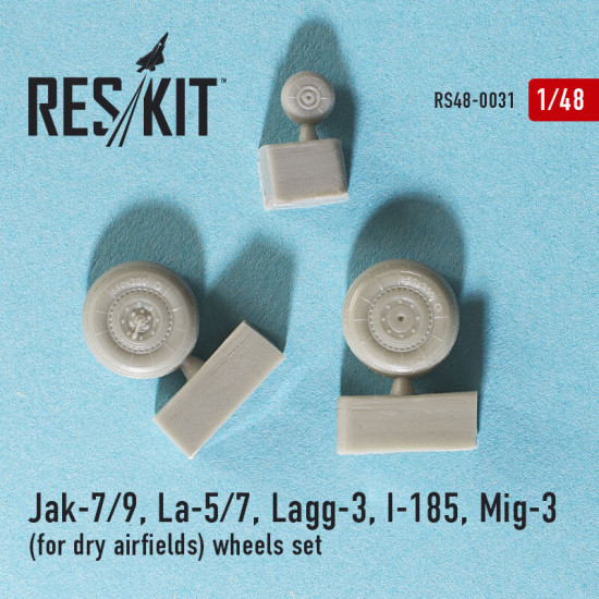 Resin wheels set Jak-7/9, La-5/7, Lagg-3, I-185, MiG-3 1/48 Reskit RS48-0031
