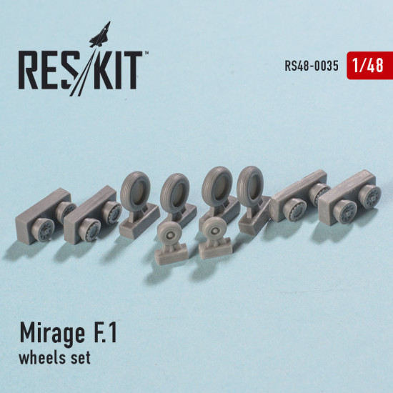 Resin wheels set for Dassault Mirage F.1 1/48 Reskit RS48-0035