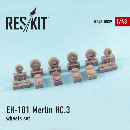 Resin wheels set for AW101 / EH-101 EH-101 Merlin HC.3 1/48 Reskit RS48-0039