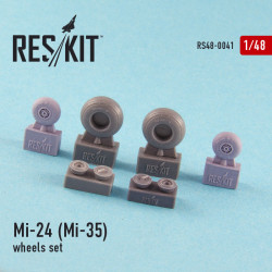 Resin wheels for Helicopter MI-24 / MI-35 1/48 Reskit RS48-0041