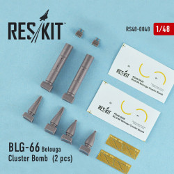 Resin BLG-66 Belouga Cluster Bomb (2 pcs) 1/48 Reskit RS48-0048