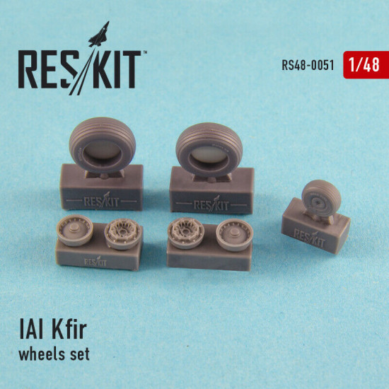 Resin IAI Kfir wheels set 1/48 Reskit RS48-0051