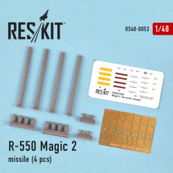 Resin R-550 Magic-2 missile (4 pcs) 1/48 Reskit RS48-0053