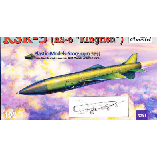 KSR-5 AS-6 Kingfish Raduga long-range anti-ship missile 1/72 Amodel 72197