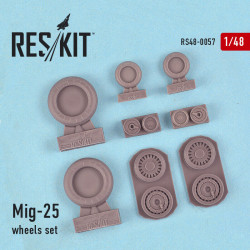 Wheels Set For MiG-25 Resin Detail 1/48 Reskit RS48-0057