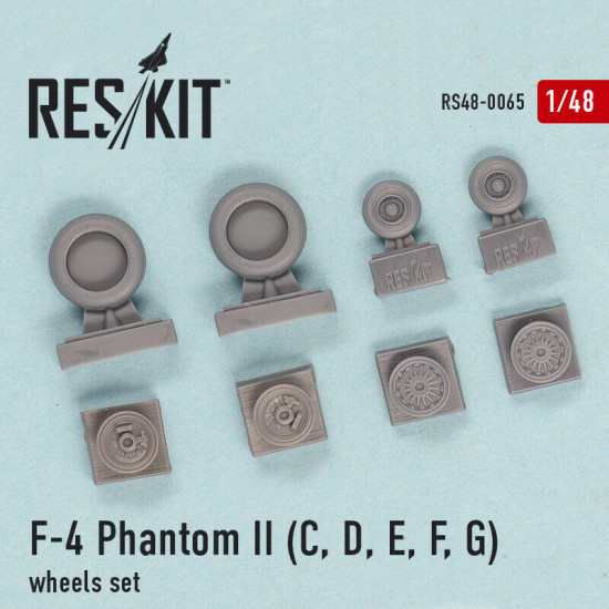 Wheels Set F-4 Phantom II (C, D, E, F) 1/48 Reskit RS48-0065