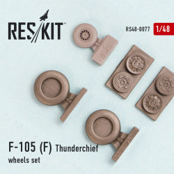 Wheels Set for Republic F-105 (F,) Thunderchief 1/48 Reskit RS48-0077