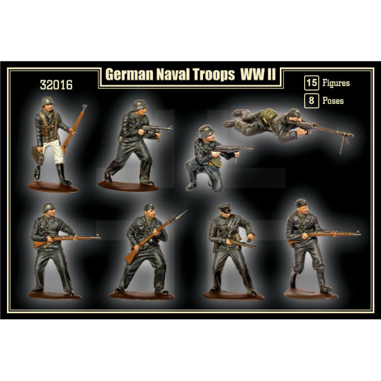 Mars Figures 32016 - 1/32 German Naval Troops (WWII) (15 figures / 8 poses) kit