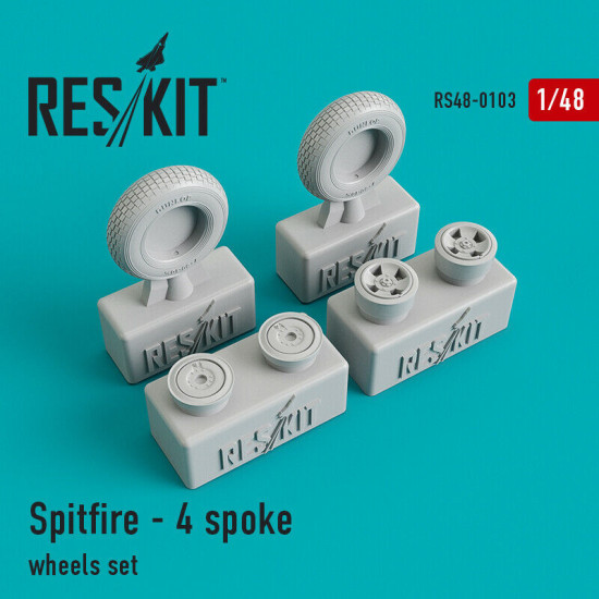 Spitfire - 4 spoke wheels set 1/48 Reskit RS48-0103