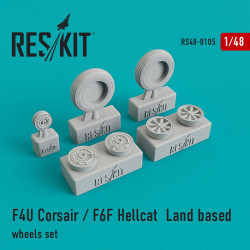 F4U Corsair / F6F Hellcat Land based wheels set 1/48 Reskit RS48-0105
