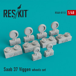 Wheels set for Saab 37 Viggen 1/48 Reskit RS48-0113