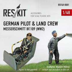 German pilot & land crew Messerschmitt Bf.109 (WW2) 1/48 Reskit RSF480001
