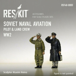 Soviet Naval Aviation pilot land crew WW2 1/48 Reskit RSF48-0003