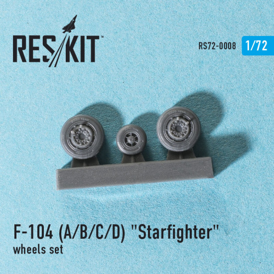 Lockheed F-104 (A/B/C/D) Starfighter wheels set 1/72 Reskit RS72-0008