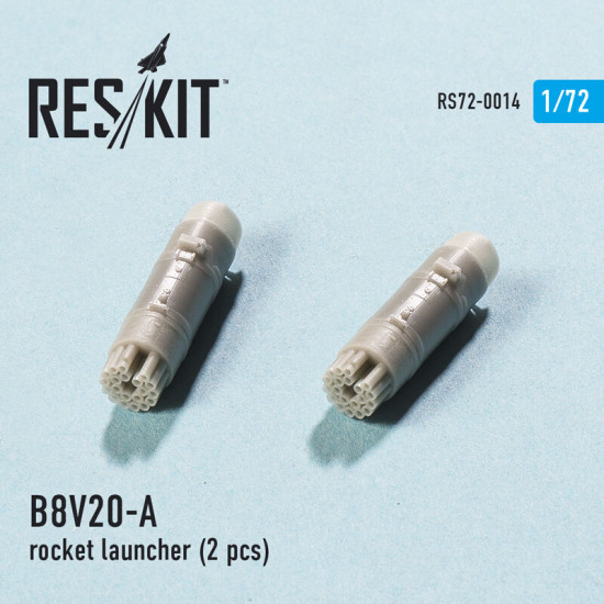 Resin rocket launcher B8V20-A (4 pcs) 1/72 Reskit RS72-0014