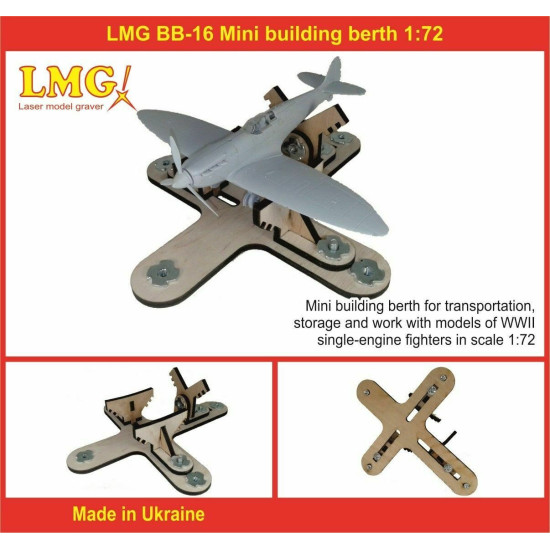 LMG BB-16 - 1/72 Mini building berth for plastic model kits, Laser Model Graving